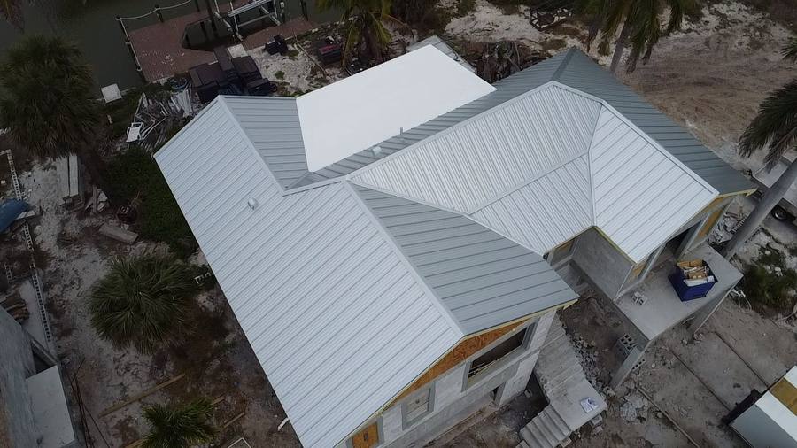 Metal roof complex pitch